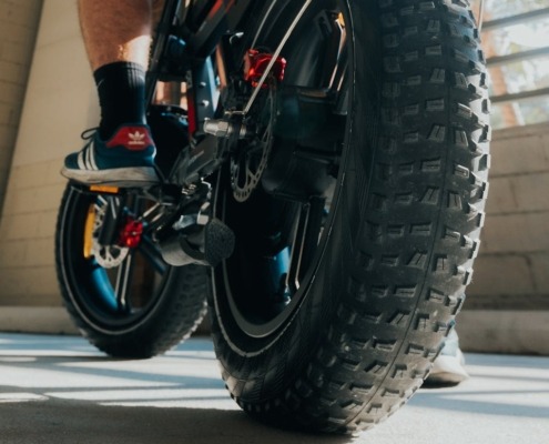 Person Riding a Fatbike